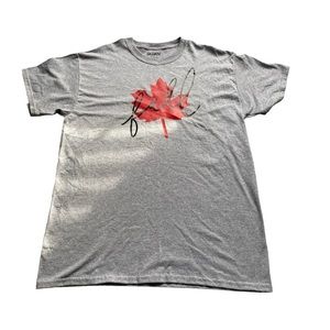 Fall Red Leaf Women’s Gray Graphic T-shirt